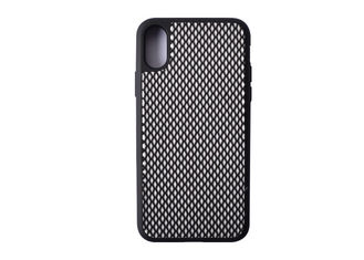 Black White Mesh Plastic Phone Cases OEM / ODM UV Painting 6ft Drop Protection