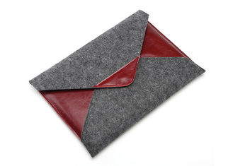 Leather Felt Laptop Sleeve Environmetal Friendly Material For iPad Pro