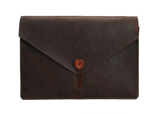 Closure Button Type Leather Tablet Sleeve , Laptop Protective Sleeve Easy To Carry