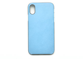 Comfortable Touching Personalised Leather Phone Case Overmold PC / TPU Rugged Case