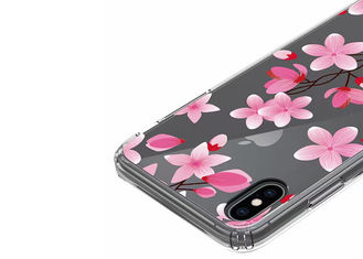Vivid Flower Pattern IMD Phone Case Transparent PC Snap Case For iPhone
