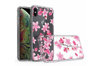 Vivid Flower Pattern IMD Phone Case Transparent PC Snap Case For iPhone