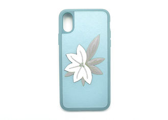 Lively Leather Phone Cases Full TPU Frame Protection With Elegant Leaf Pattern