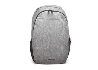 Front Slip Pocket Custom Made Backpacks 600D Crosshatch Poly Materials