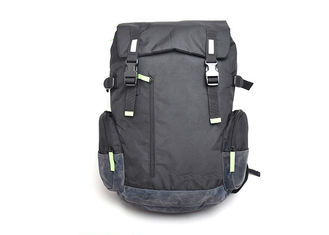 600D Poly Material Custom Made Backpacks Durable With Faux Suede Bottom