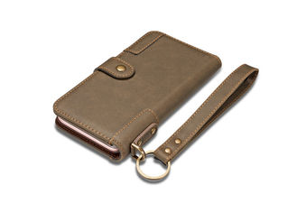 Solid Leather Color Genuine Leather Phone Case Fashion Style For iPhone 8 / 8 Plus