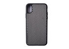 China Black White Mesh Plastic Phone Cases OEM / ODM UV Painting 6ft Drop Protection factory