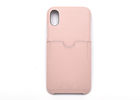 China Pink Color Wrapped Protective Phone Cases , Leather Cell Phone Case With Card Slots factory