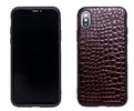 China Brown Alligator Texture Leather Phone Cases Durable For iPhone XS / XS Max factory