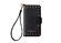 Black Color Leather Mobile Phone Cases , Wallet Leather Phone Case Wifi Charging Compatible supplier