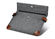 Grey Color Cotton Tablet Sleeve 278*187*30mm Dimension With Two Buttons supplier