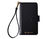 Black Leather Protective Phone Cases , Smartphone Folio Case With Hand Strap supplier
