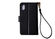 Black Leather Protective Phone Cases , Smartphone Folio Case With Hand Strap supplier