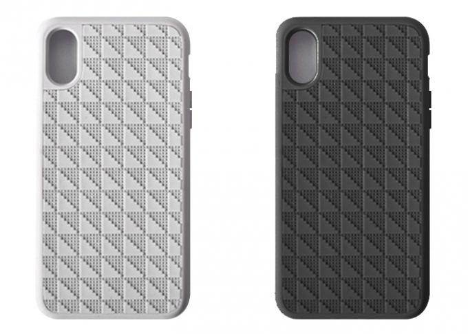 White Color Diamond Pattern Luxury Phone Cases PU Plastic Material Top Grade