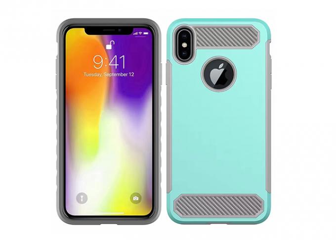 2 In 1 PC / TPU Plastic Phone Cases Logo Customized With Full Protection