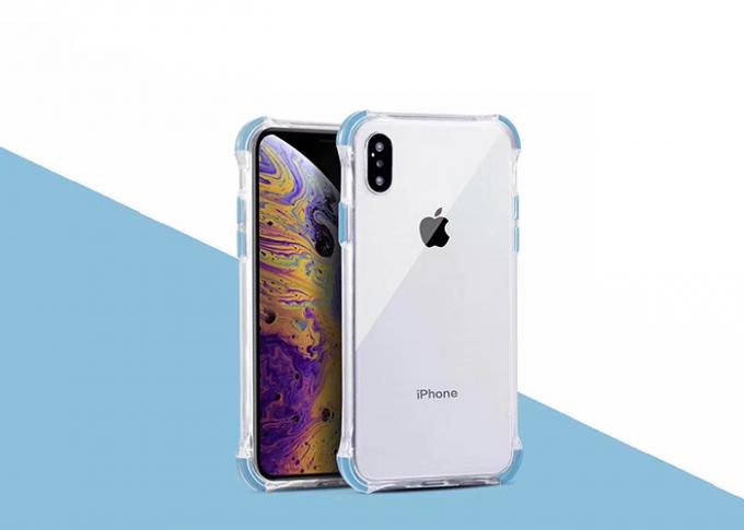 Bi Color Transparent Plastic Phone Cases Groove Design For iPhone X / XR