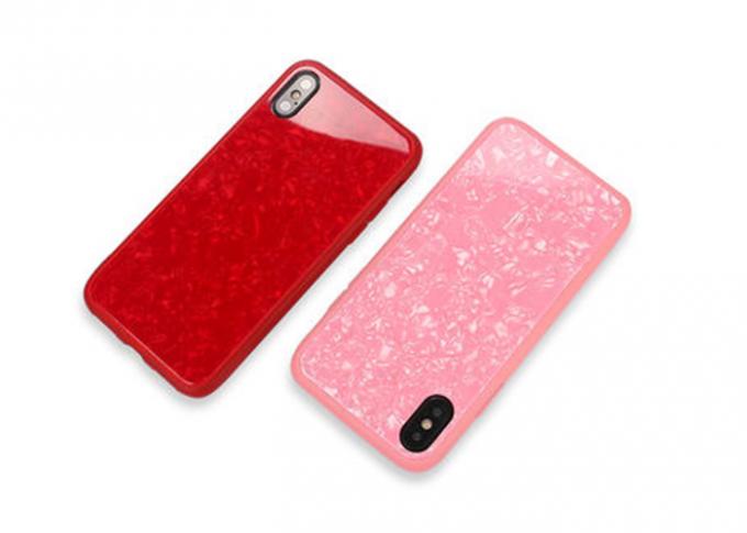 TPU Protective iPhone Cases With Fashion Charming Texture Glass Surface