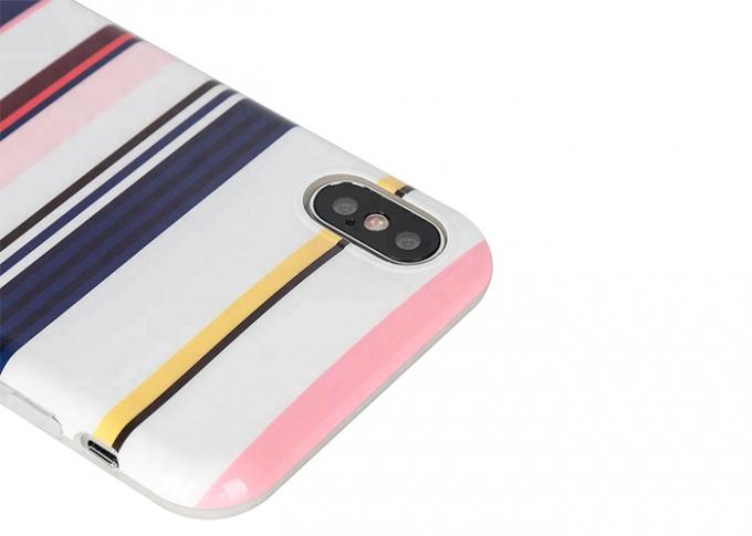 Fashion Stripe Pattern IMD Phone Case Anti - Knock Featuring For iPhone X XS