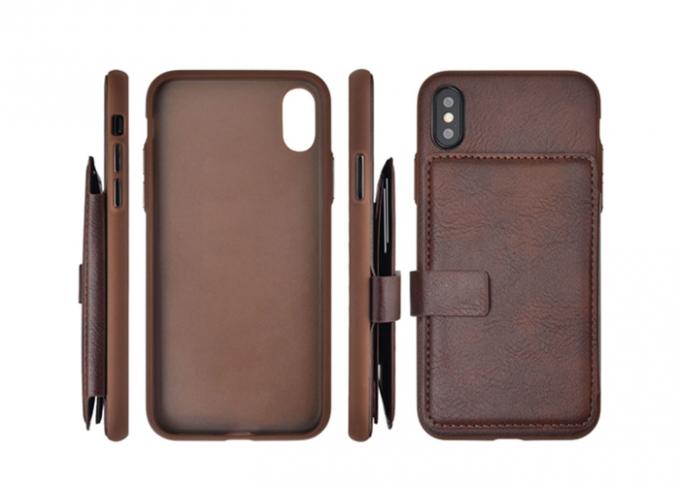Slim Flip Leather Wallet Phone Case , iPhone Leather Case Luxury Customized