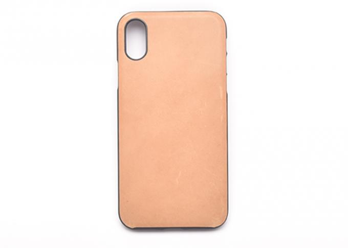 Comfortable Touching Personalised Leather Phone Case Overmold PC / TPU Rugged Case