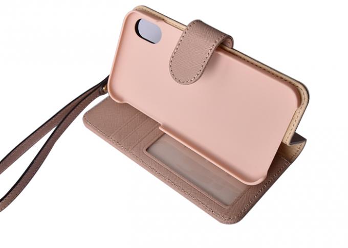 Fashion Pattern Folio Phone Case With Rubber Coating PC Shell High Durability