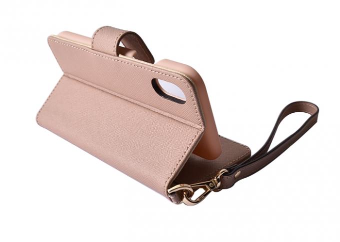 Fashion Pattern Folio Phone Case With Rubber Coating PC Shell High Durability