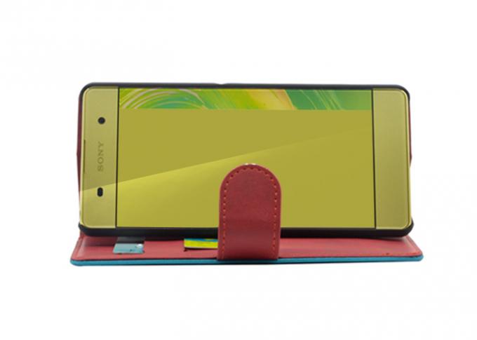 Flip Folio PU Leather Mobile Phone Covers Comfort Viewing With Kickstand