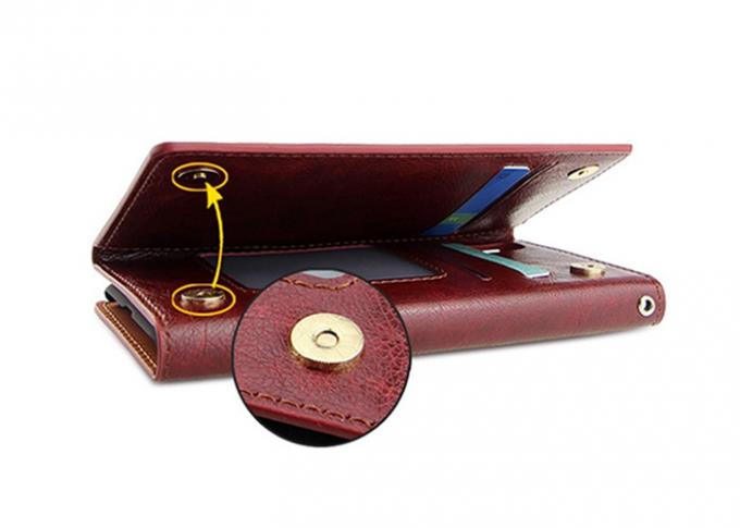 Anti Drop Folio Phone Case Premium Quality Materials With Magnetic Flip Closure