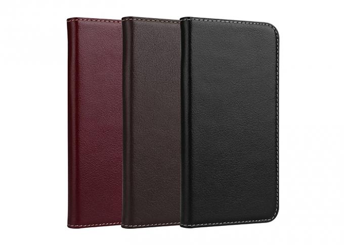 Recycled Leather Wallet Folio Phone Case OEM / ODM Acceptable RoHS Compliant