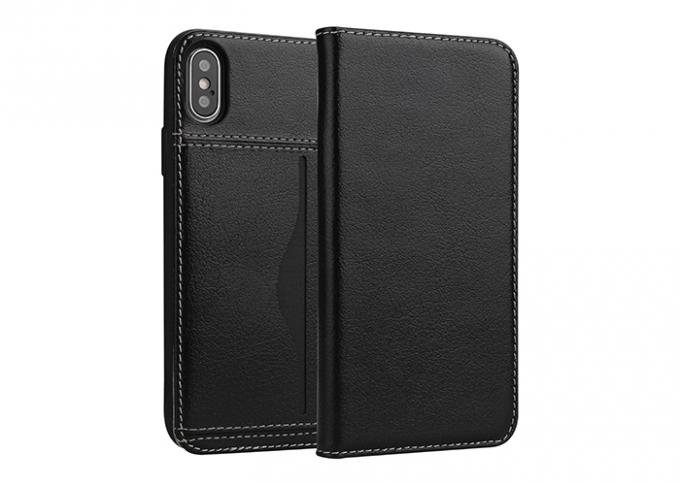 Recycled Leather Wallet Folio Phone Case OEM / ODM Acceptable RoHS Compliant