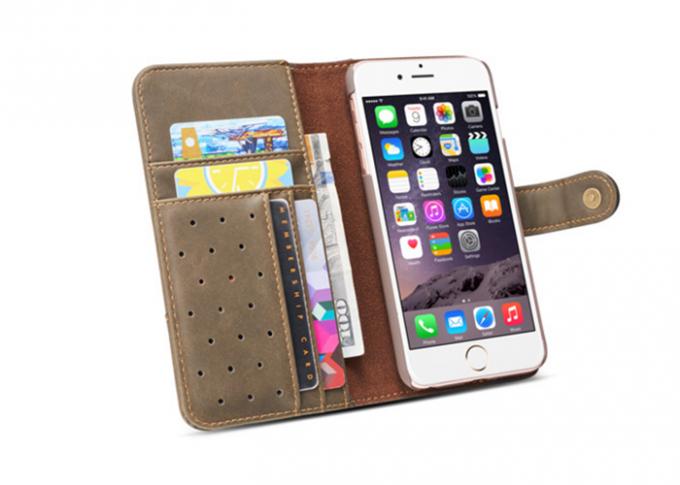 Solid Leather Color Genuine Leather Phone Case Fashion Style For iPhone 8 / 8 Plus