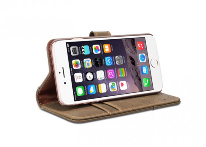 Solid Leather Color Genuine Leather Phone Case Fashion Style For iPhone 8 / 8 Plus