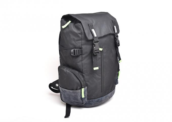 600D Poly Material Custom Made Backpacks Durable With Faux Suede Bottom
