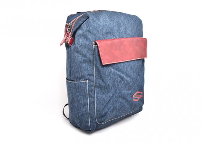 Classic Stylish Custom Made Backpacks Polyester Crosshatch Material Large Capacity