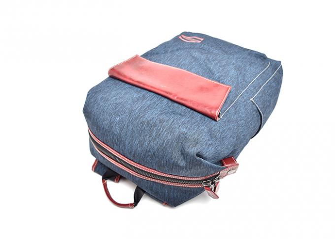 Classic Stylish Custom Made Backpacks Polyester Crosshatch Material Large Capacity