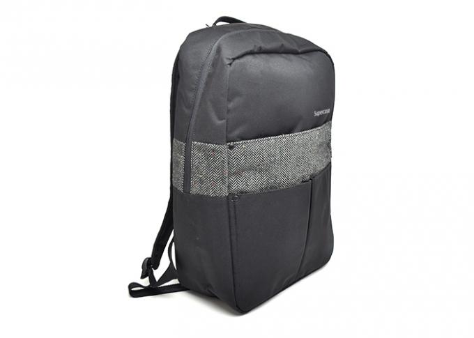Soft Handfeel Custom Canvas Backpack , Canvas Laptop Backpack Twill Cotton Material