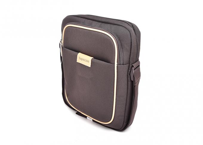 Customized Zipper Business Shoulder Bag 210D / 150D Lining Soft Handfeel