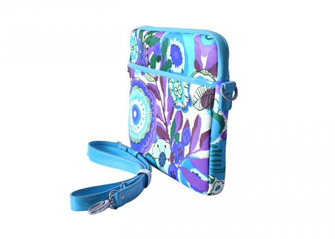 Unique Flower Pattern Printed Neoprene Sleeve , Tablet Sleeve Case Dustproof