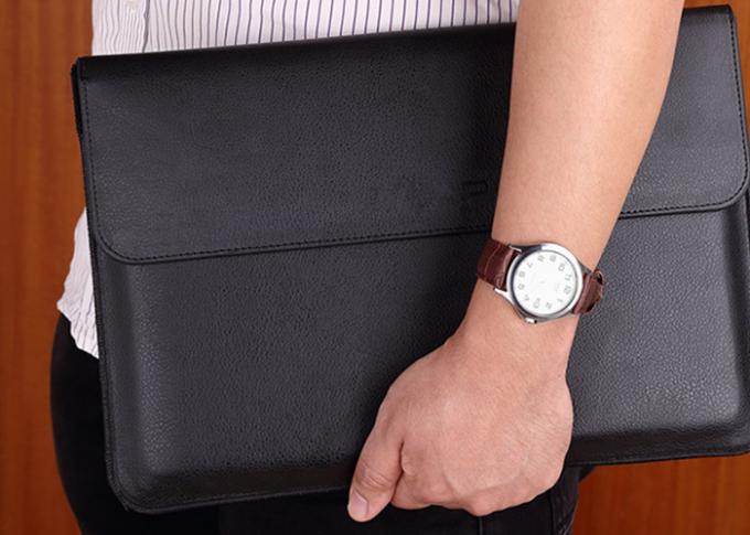 Genuine Leather Universal Laptop Sleeve Magnet Closure For iPad Pro 9.7 Inch