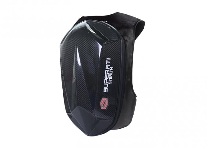 Carbon Stealth Waterproof Motorcycle Backpack , Motorbike Backpack Black Color