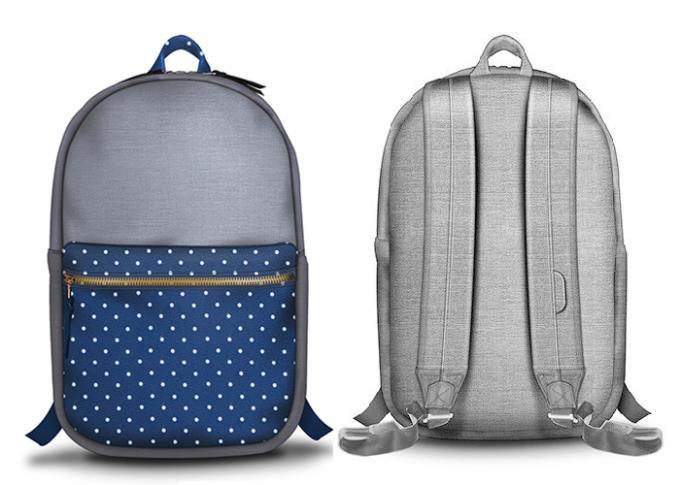 Durable Polyester Fabric Custom Made Backpacks With Padded Laptop Compartment