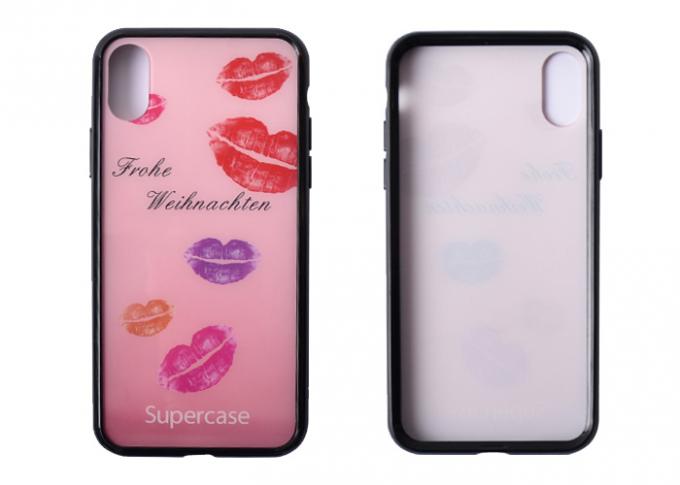Hybrid PC And TPU IMD Phone Case Lipstick Red Pattern Snap iPhone Case