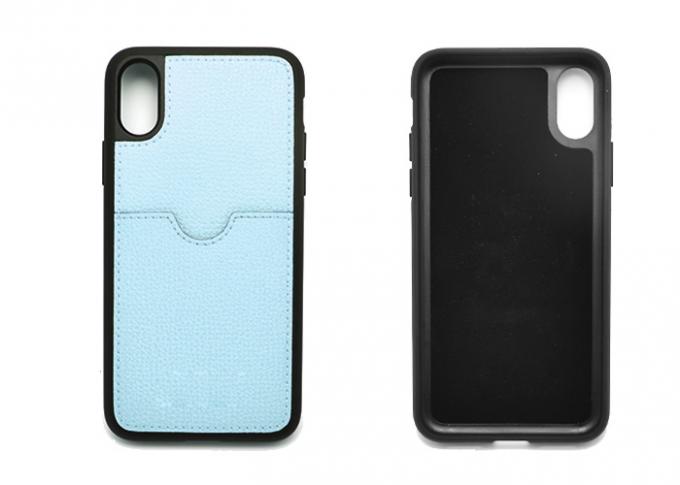 PC And TPU Overmold Custom Leather Phone Case For Protecting All Phone Edges