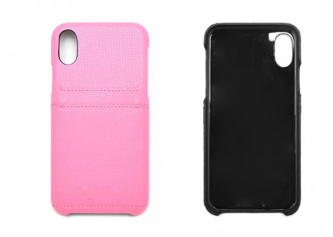 Full Wrapped Leather Phone Cases Durable PC Material With Two Credit Card Holders