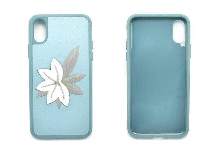 Lively Leather Phone Cases Full TPU Frame Protection With Elegant Leaf Pattern