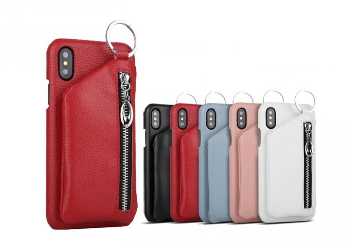 Durable Fashion Mobile Phone Case , Leather Phone Case With Card Holder